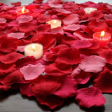 Romance 2000-Valentine Mix of Silk Rose Petals + candles