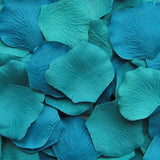 Turquoise Silk Rose Petals, 100 petals