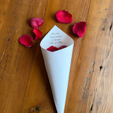 Cones for Wedding Rose Petal Toss, set of 10