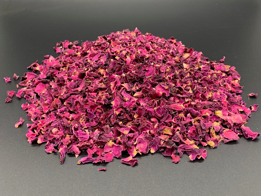 Organic Dried Rose Petals, Red, All-Natural and Edible, 1 ounce