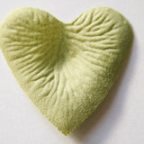 Pistachio Heart Shaped Silk Rose Petals