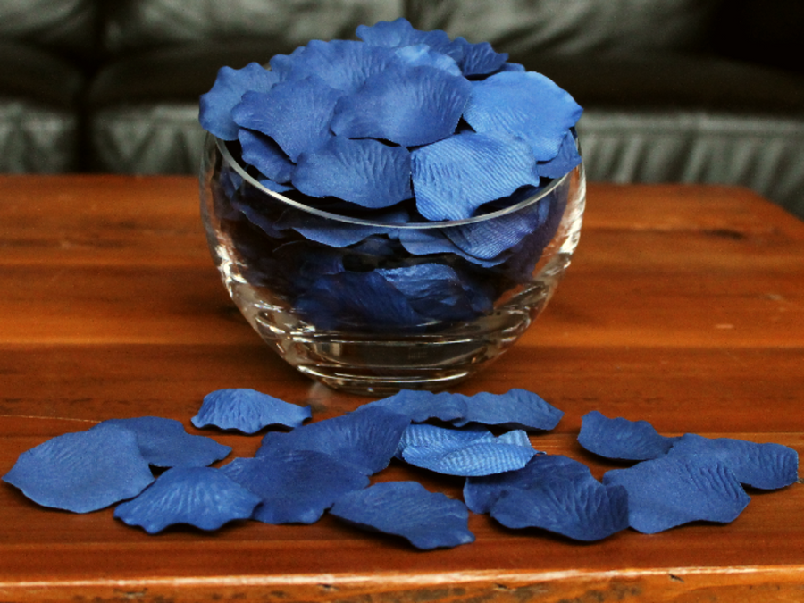 Blueberry Silk Rose Petals, 100 petals