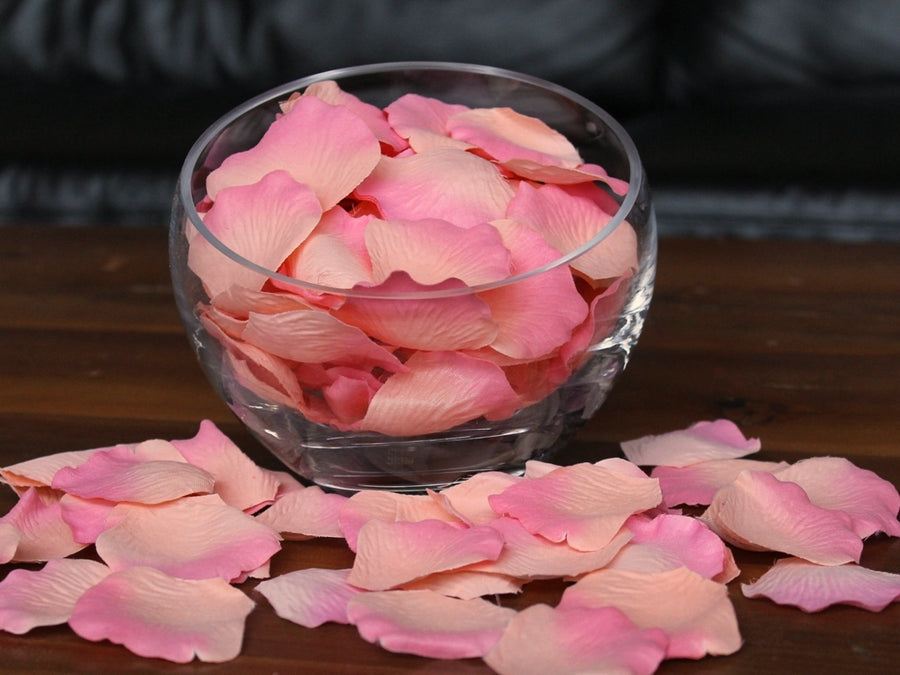 Coral Silk Rose Petals, 100 petals per bag