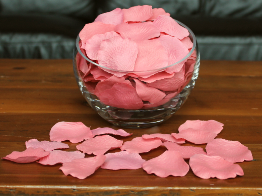Mauve Silk Rose Petals, 100 petals