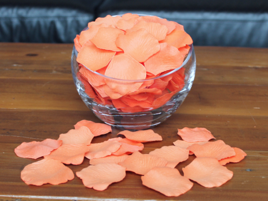 Melon Silk Rose Petals, 100 petals
