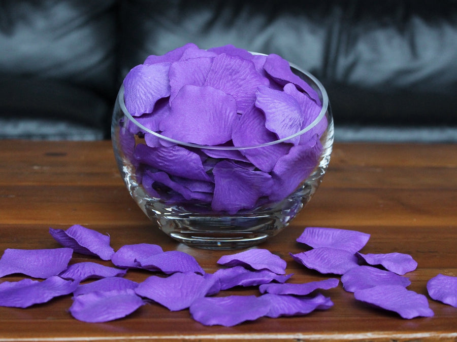 Purple Silk Rose Petals, 100 petals