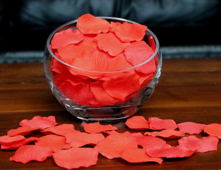 Salmon Silk Rose Petals, Value Pack 1000 Petals