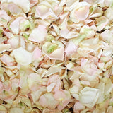 Rose Petals, Real Freeze Dried Blush & Ivory Petals for Pathways, 70 cups