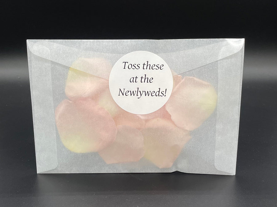 Wedding Petal Toss Packets, set of 20 Glassine Envelopes