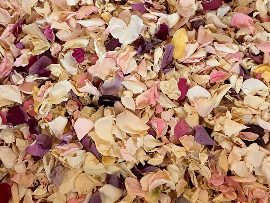 Rose Petal Confetti, Freeze Dried, 1 quart