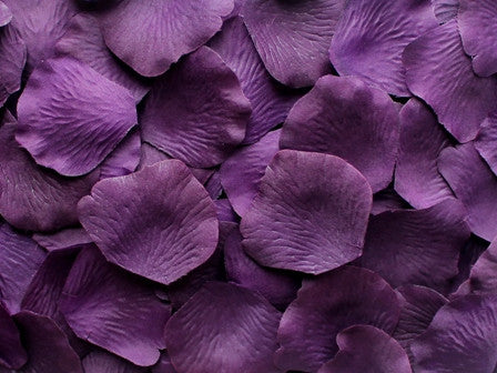 Amethyst Silk Rose Petals, 100 petals