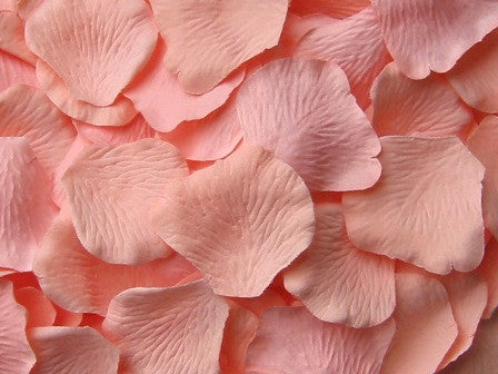 Apricot Silk Rose Petals, 100 petals