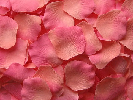 Coral Silk Rose Petals, Value Pack, 1000 Petals