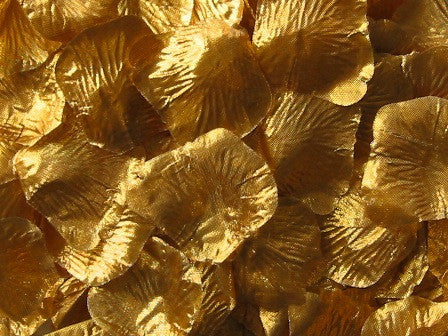 Gold Silk Rose Petals, 100 petals