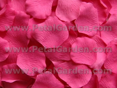 Floating Hot Pink Silk Rose Petals, 100 petals