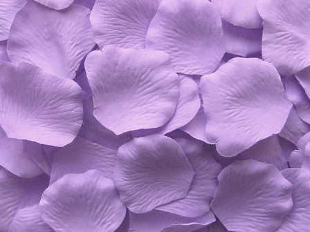 Lavender Silk Rose Petals, 100 petals
