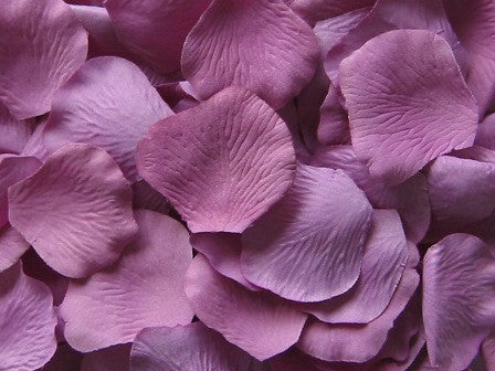 Lilac Silk Rose Petals, 100 petals
