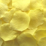 Pale Yellow Silk Rose Petals, 100 petals