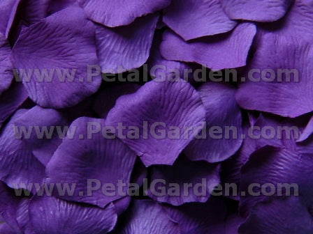 Floating Purple Silk Rose Petals, 100 petals