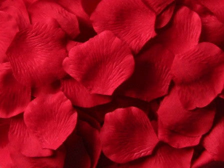 Red Silk Rose Petals, 100 petals per bag