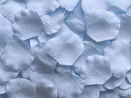 Sky Blue Silk Rose Petals, Value Pack 1000 Petals