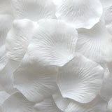 White Silk Rose Petals, 100 petals