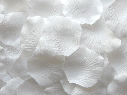 White Silk Rose Petals, 100 petals