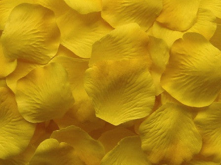 Yellow Silk Rose Petals, 100 petals